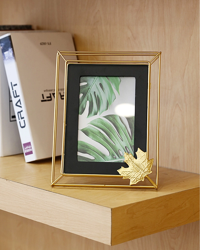 Nordic Home Decor Metal Wooden Photo Frame Home Decor Modern Living Room Bedroom Office Home Decorative Items Creative Ornament